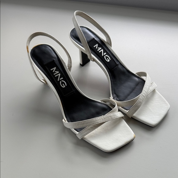 Mango Ivory Strappy Heels - Picture 1 of 7